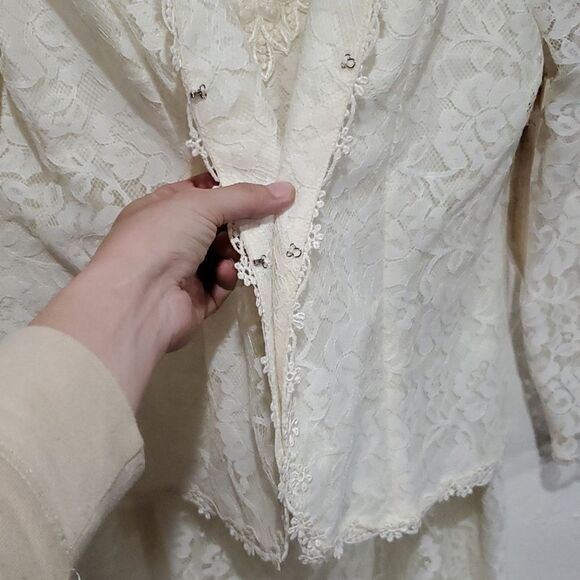 Vintage NWT Barbara Chodos for Michael Marcella 2 Piece Dress & Jacket in Cream - Picture 3 of 15